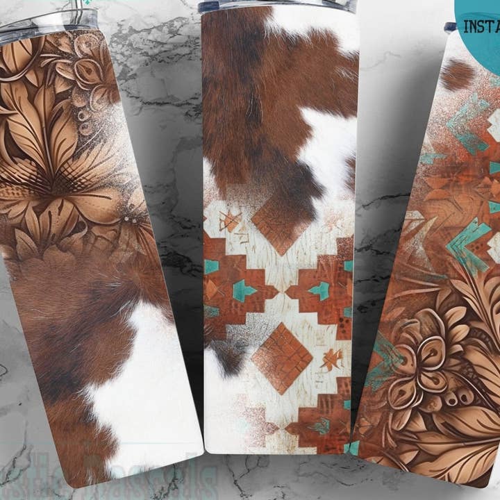 Western patroonbeker, 20oz slanke beker, westerse beker voor wholesale door Dm Crafting