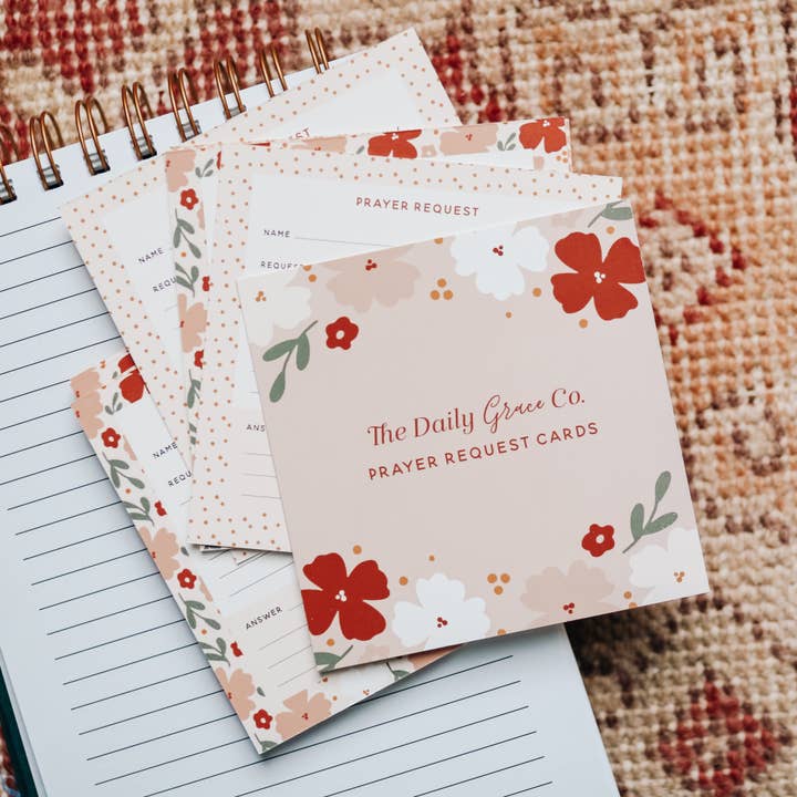 Prayer Request Cards - Summer Floral for wholesale by The Daily Grace Co