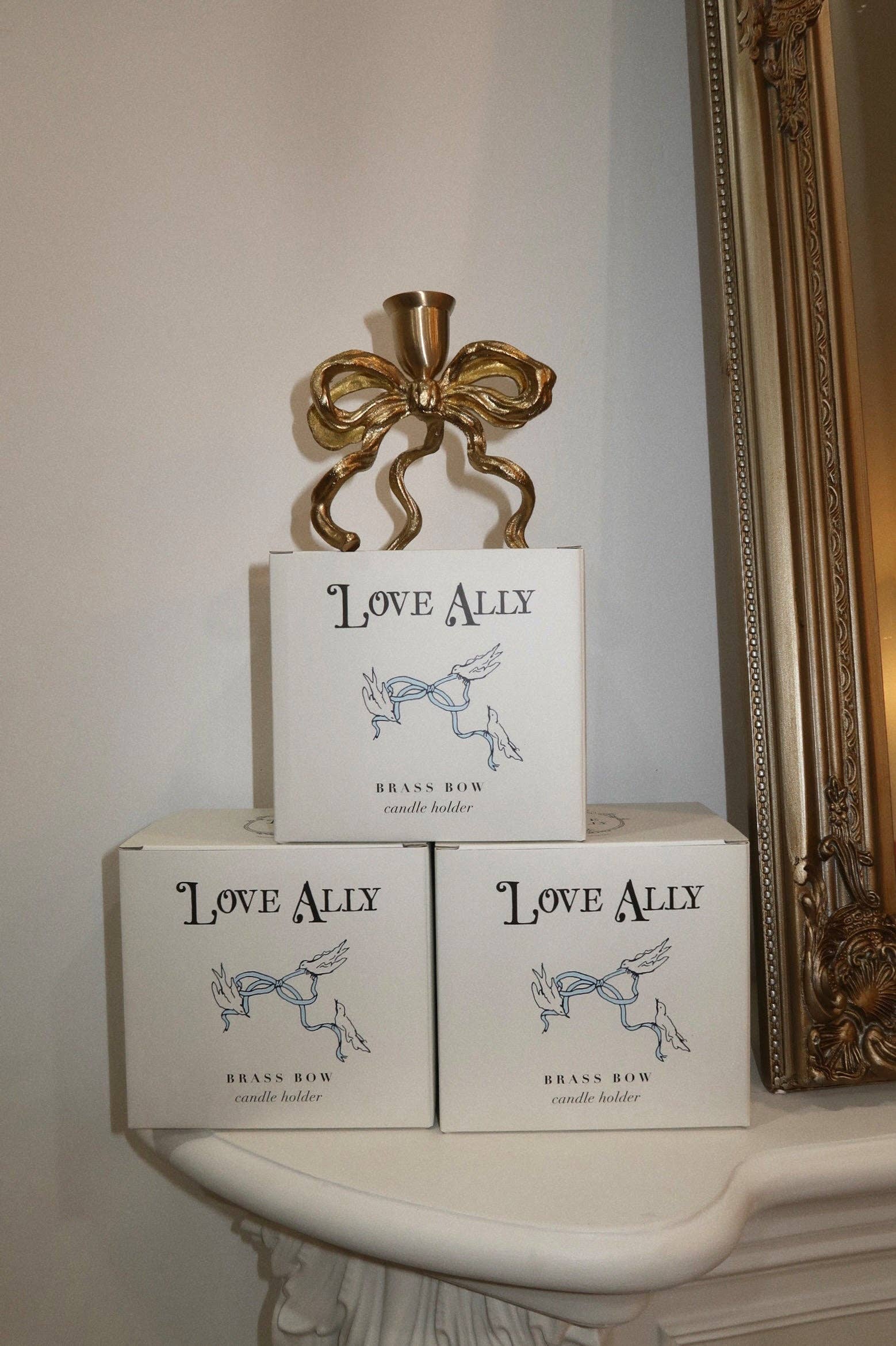 Love Ally - Vendita all'ingrosso Portacandele - Portacandela a forma di fiocco in ottone2