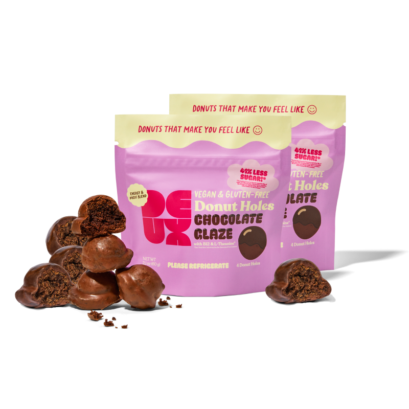Deux - Wholesale Chocolate Covered Sweets - Chocolate Glaze Donut Holes (2-Pack)0