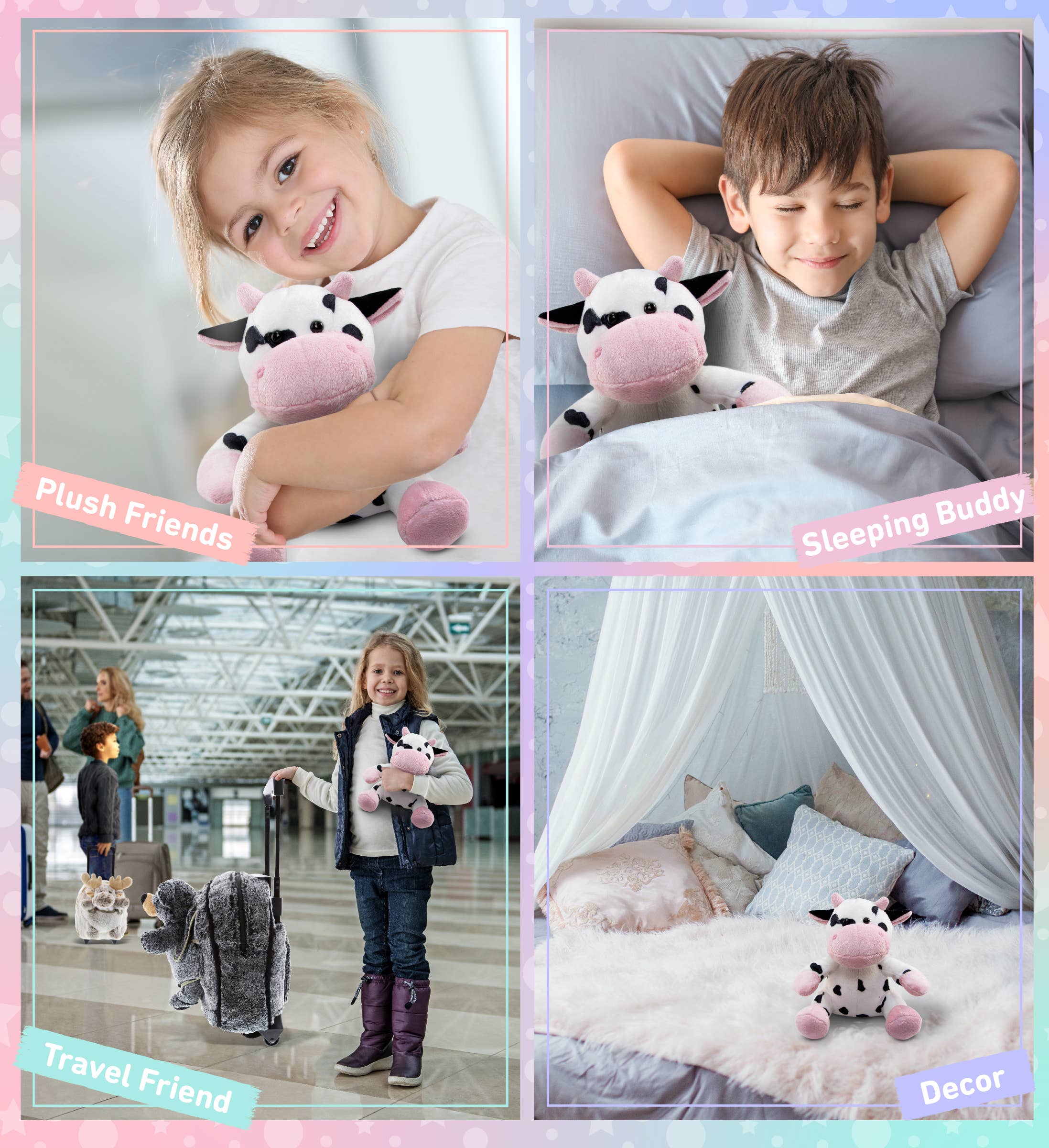 Cota Global - Wholesale Stuffed/Plush Toy - Kids & Baby - 6" Plush - Cow3