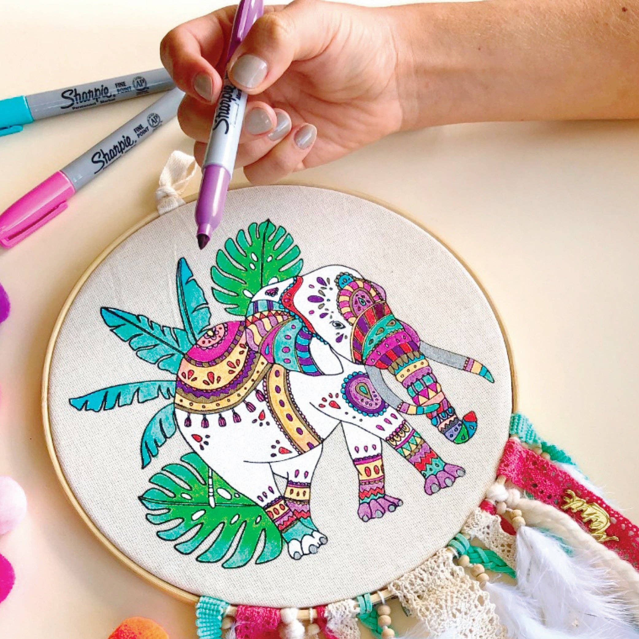 MANIK - Wholesale DIY Craft Kit - Kids - DIY Dreamcatcher Paint Kit craft kit + 5 SHARPIES18