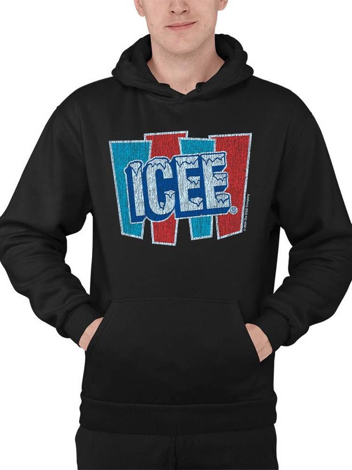Officially Licensed ICEE Frosty Refresh Retro Graphic Men's Hoodie for wholesale by Snack Tees
