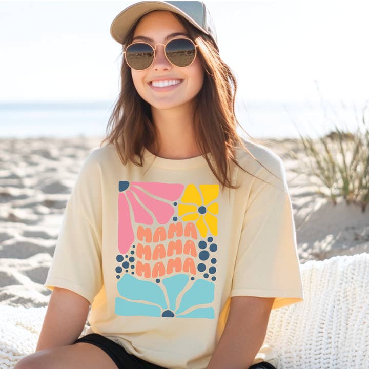 Floral Mama Graphic Tee – Summer Boutique Shirt – Comfort for wholesale by Homeward Threads