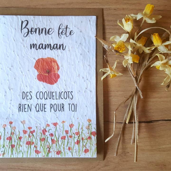 Des Mots Qui Fleurissent - Wholesale Mother's Day Card - Card to plant - Happy Mother's Day