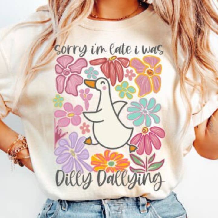 Dilly Dallying Tee for wholesale by Beyoutiful