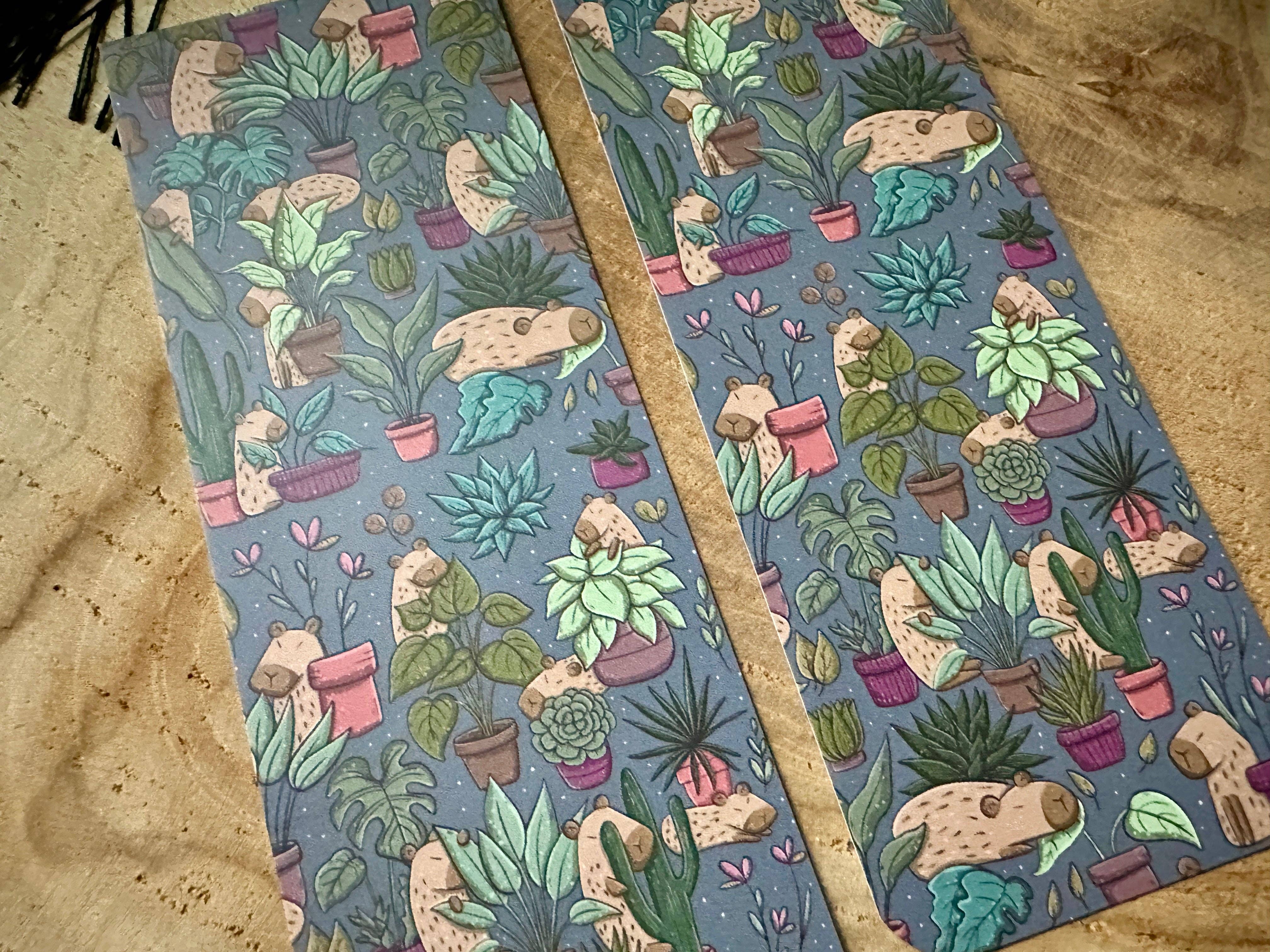 Magic&Books - Vente Marque-page - Marque-page capybara et plantes2