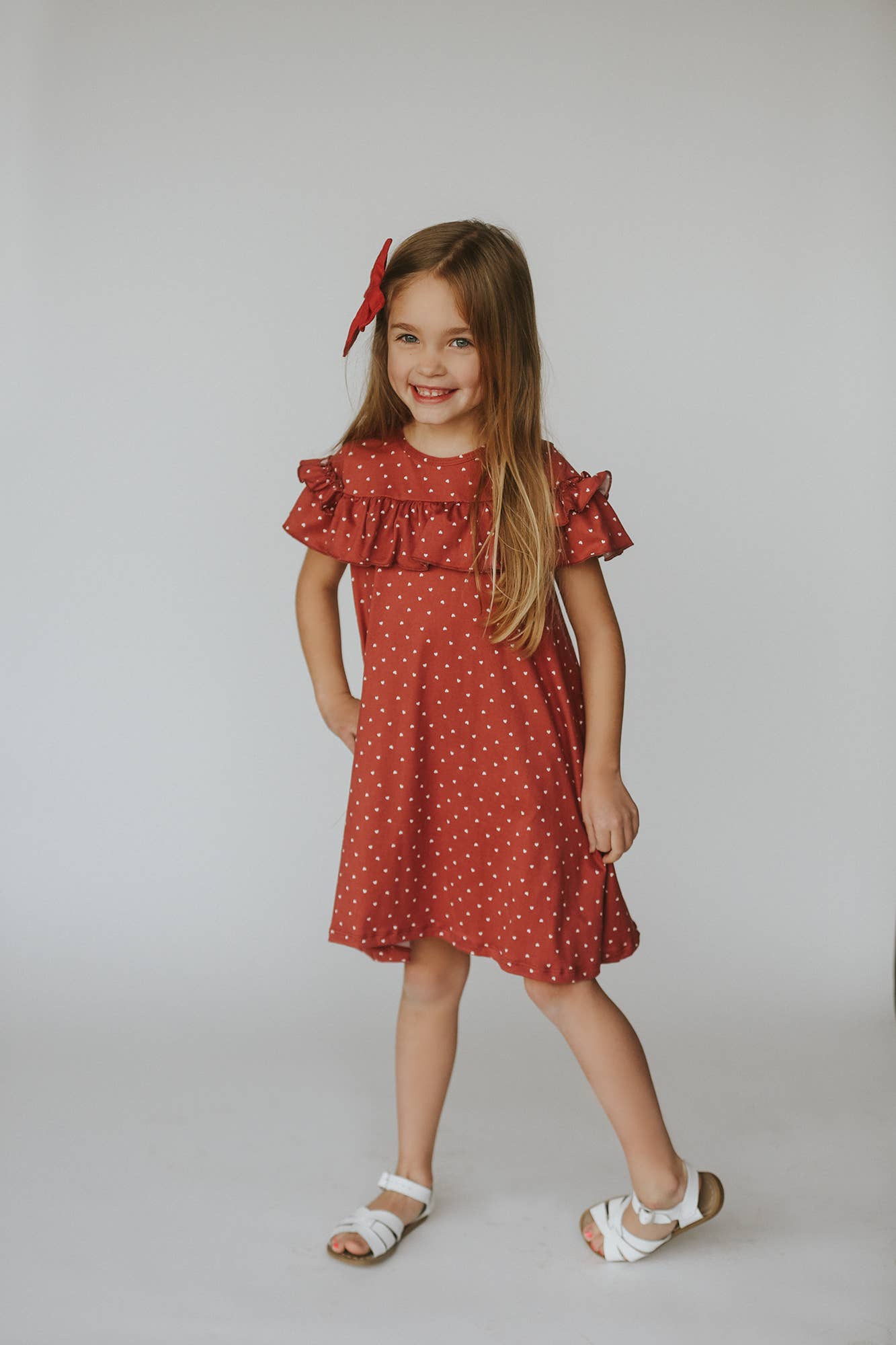 Navy Fields – Engroshandel Kjole - Børn – Posey Mauve Heart Kjole6