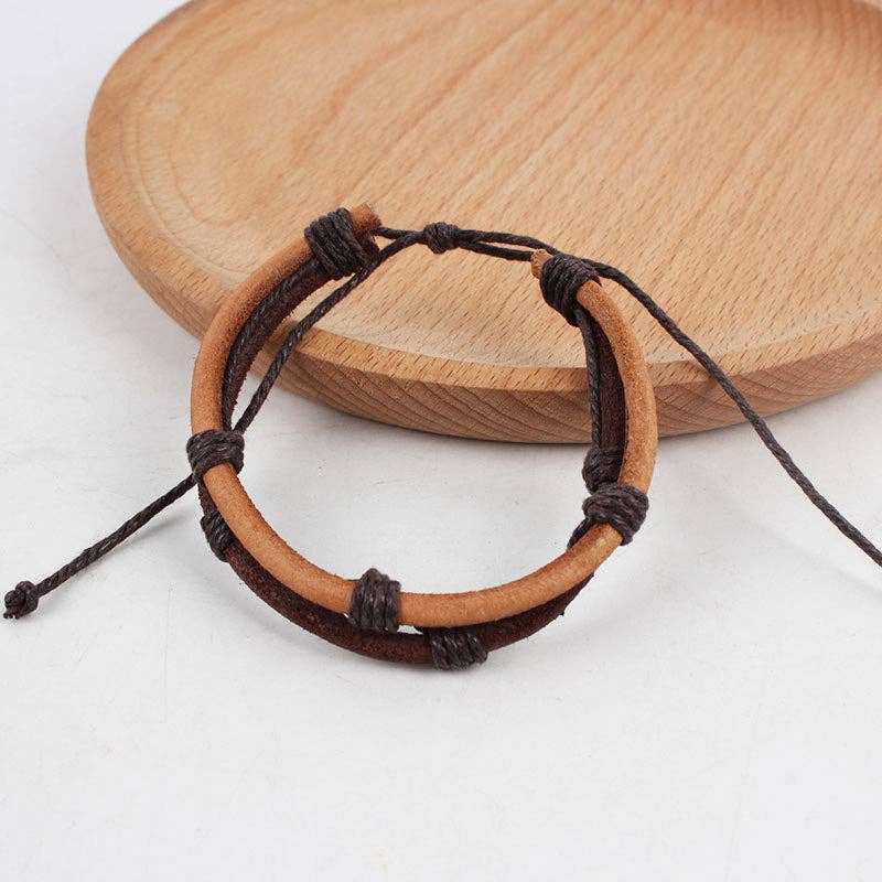 alberalkirk - Wholesale Woven/Braided Bracelet - Leather Braided Bracelet S5P6027