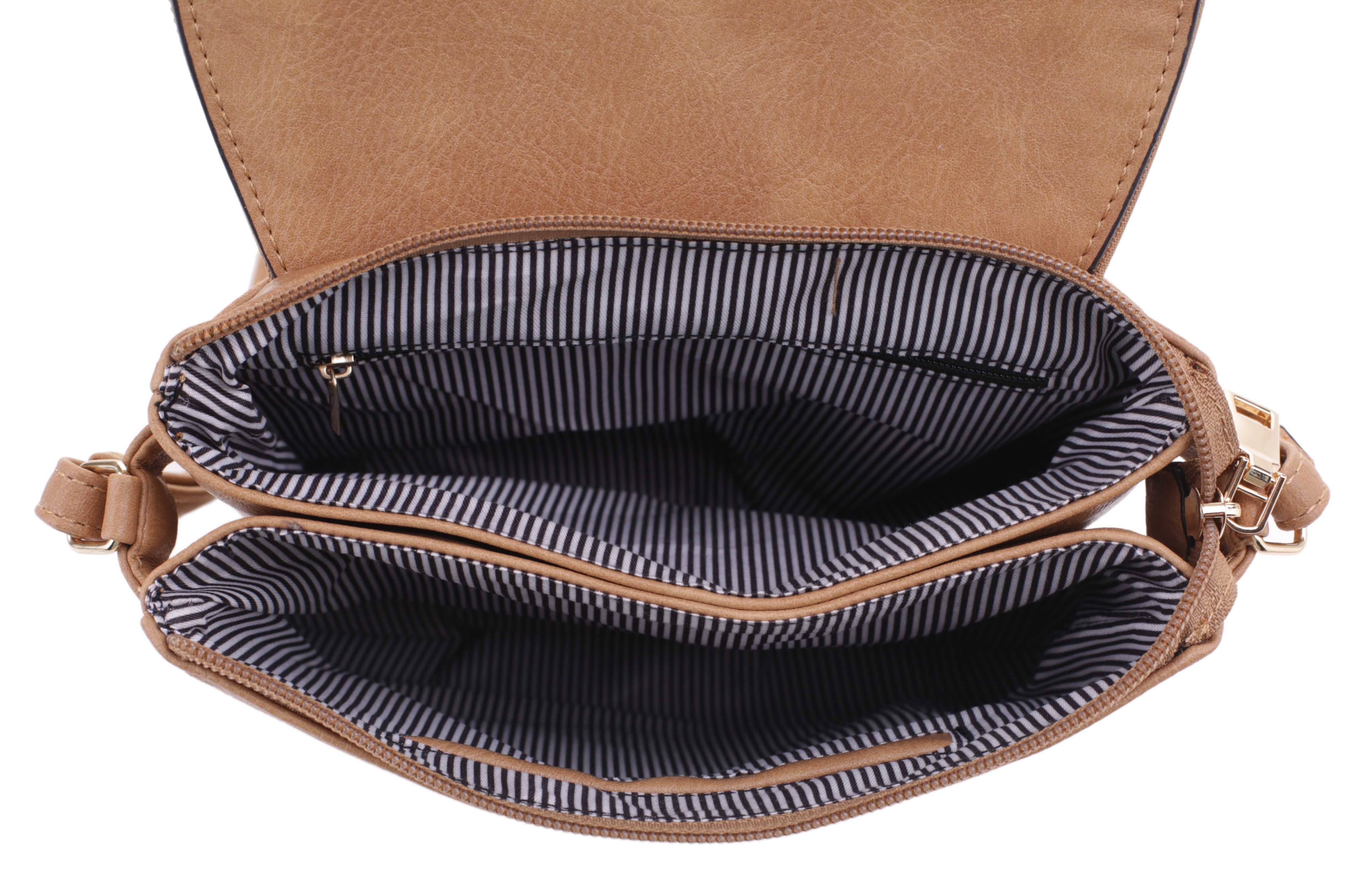 MiMi Wholesale - Wholesale Crossbody Bag - Women's - DJ96152 BJ6152 Monogrammable Flap-over Two Compartment Cross14