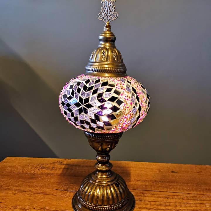 Import Corner - Wholesale Accent/Desk Lamp - 96711-20: BOXED TURKISH MOSAIC TABLE LAMP WITH 7" SHADE