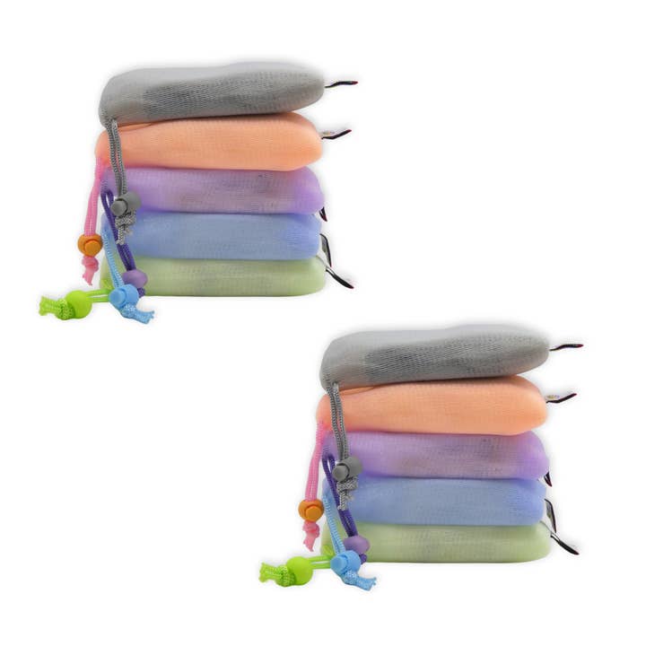 Beauty Blisss - Wholesale Soap Pouch/Sack/Bag - Nylon Mesh Soap Saver Bags with Toggle, 5 and 10 Pack Sets12
