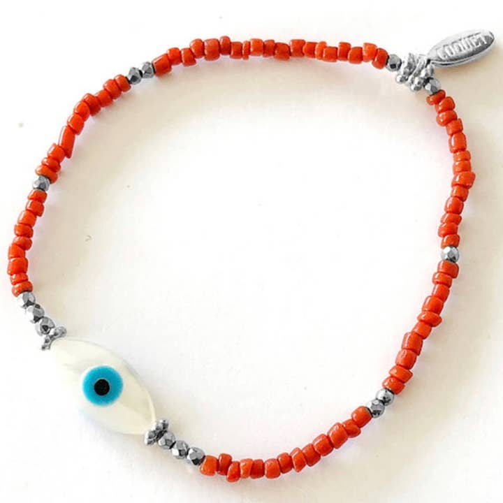 ATELIER COQUET - Wholesale Beaded Bracelet - Coral Bracelet "Yeux"1