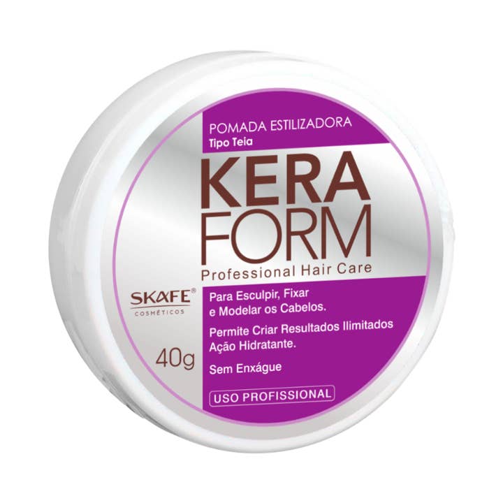 Pommade Coiffante Skafe Keraform Type Toile Skafe 40g – Fixation, Brillance et Contrôle des Frisottis pour la vente par Natubrazil