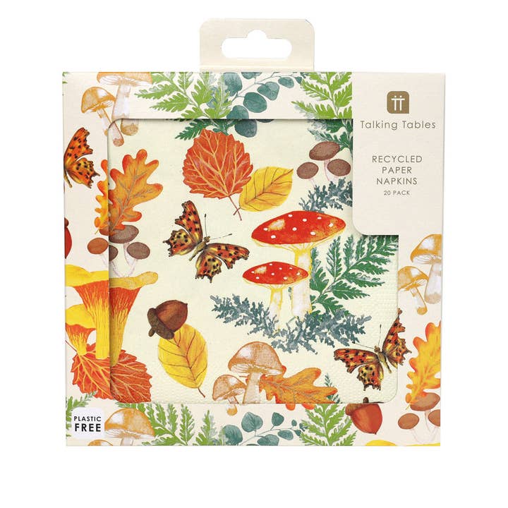Talking Tables UK – wholesale Disposable napkin – Forest Autumnal Paper Napkins | 20 Pack |0