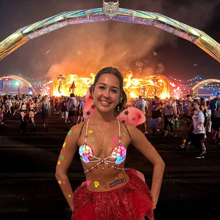 Sasswear - Wholesale Costume - Women's - Light Up Red Mushroom Festival Bra