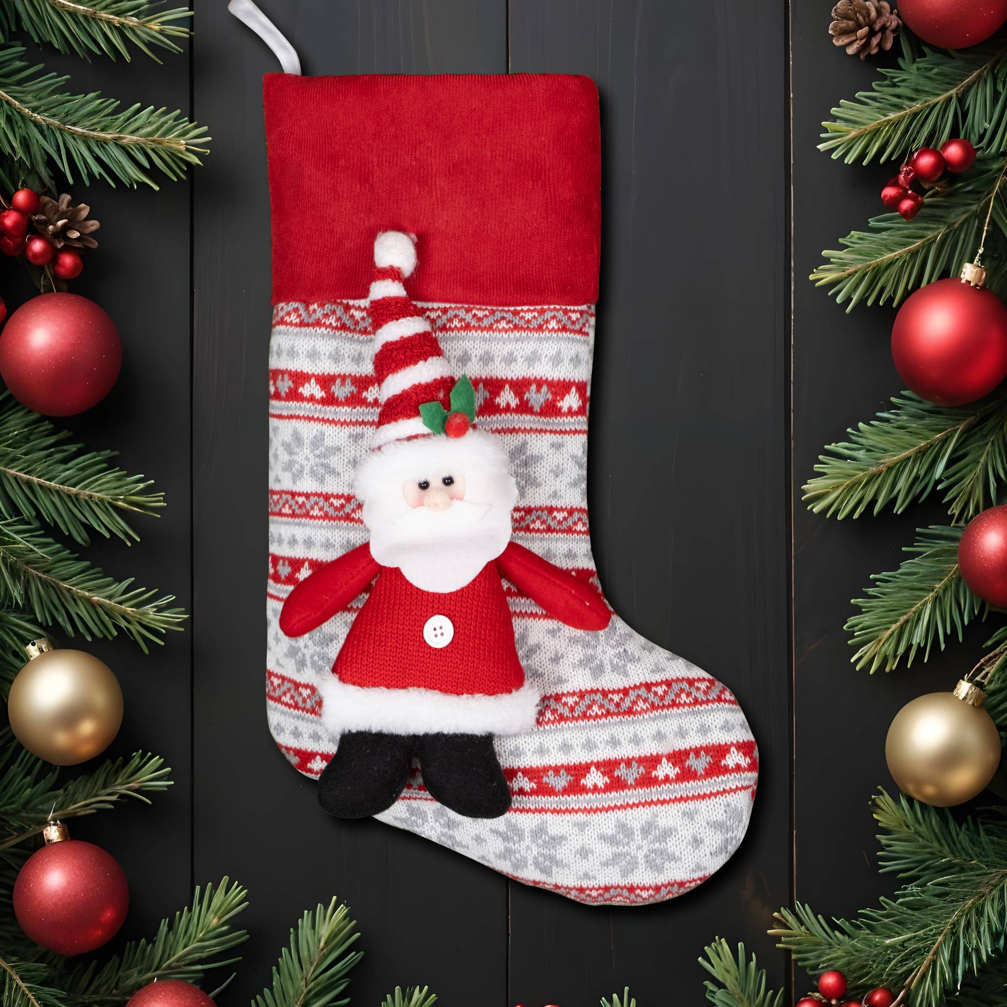 GEXWORLDWIDE - Vente Collants festifs - Grands bas de Noël pour poupées 3D1