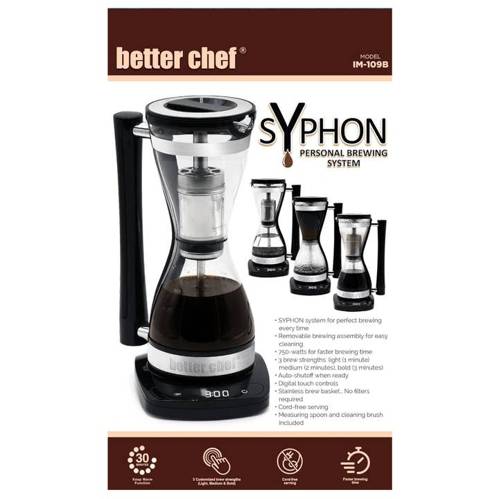 JupiterGear Home - Wholesale Coffee Machine - Better Chef Syphon Perculator-Style Coffee Brewing System