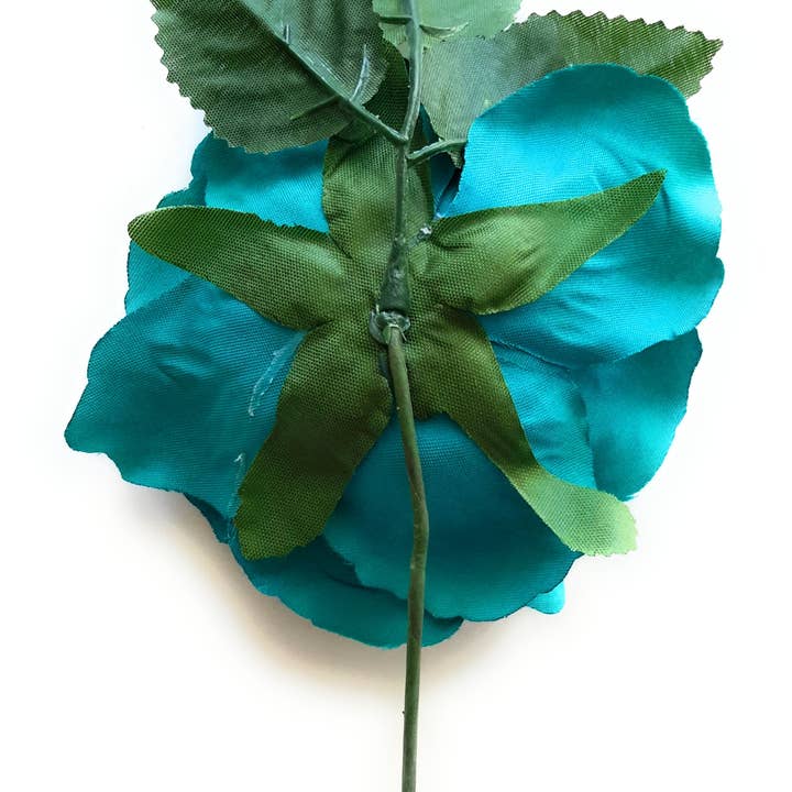 BRANDELIA - Wholesale Artificial Flowers - Flamenco Flower Medium Hair Ø13cm · Turquoise1