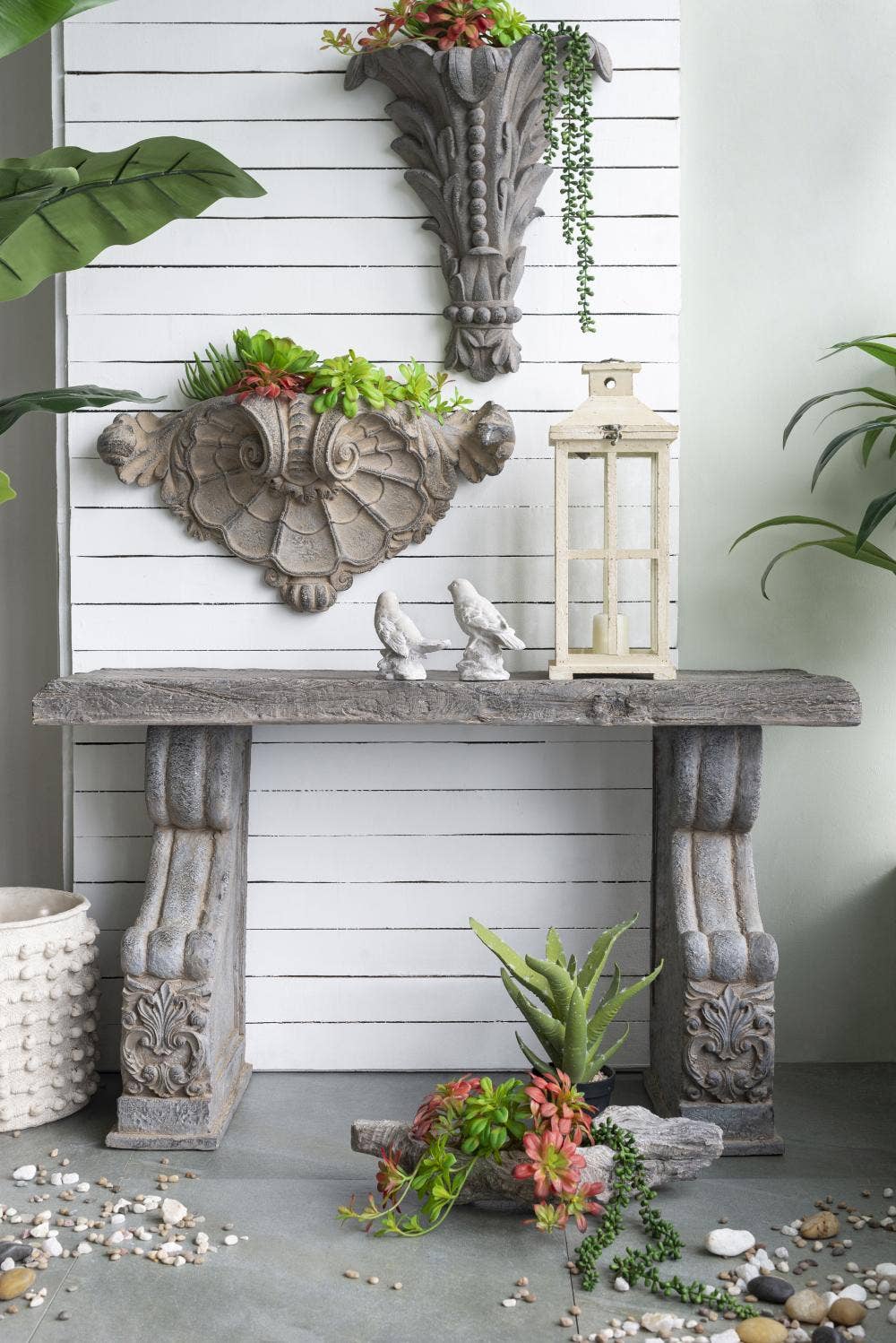 A&B Home Group Inc. – wholesale Lantern – S/2 Fir Wood Serenity Glow Lantern Set - 25"/19.5"H7