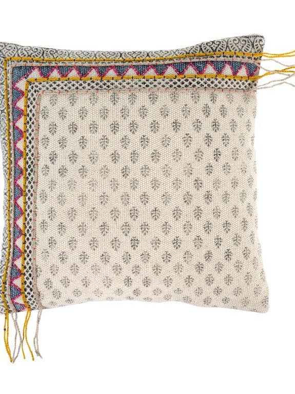 Boho Knit Cushion/Pillow with Feather Insert for wholesale by Flair Interiors