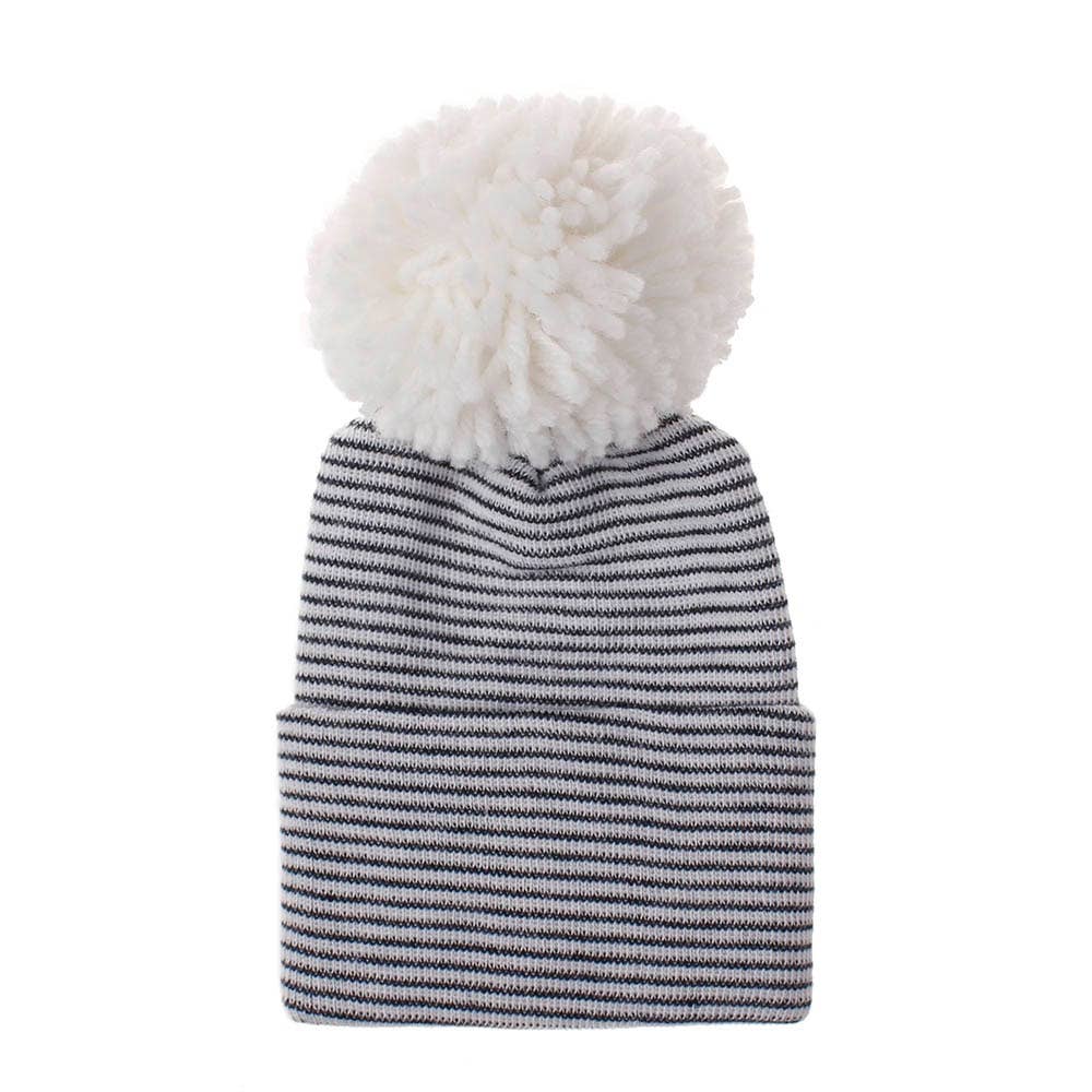 Jamie Rae Hats - Vente Bonnet pour nouveau-né – bébé - Bonnet pompon pour nouveau-né à l'hôpital1