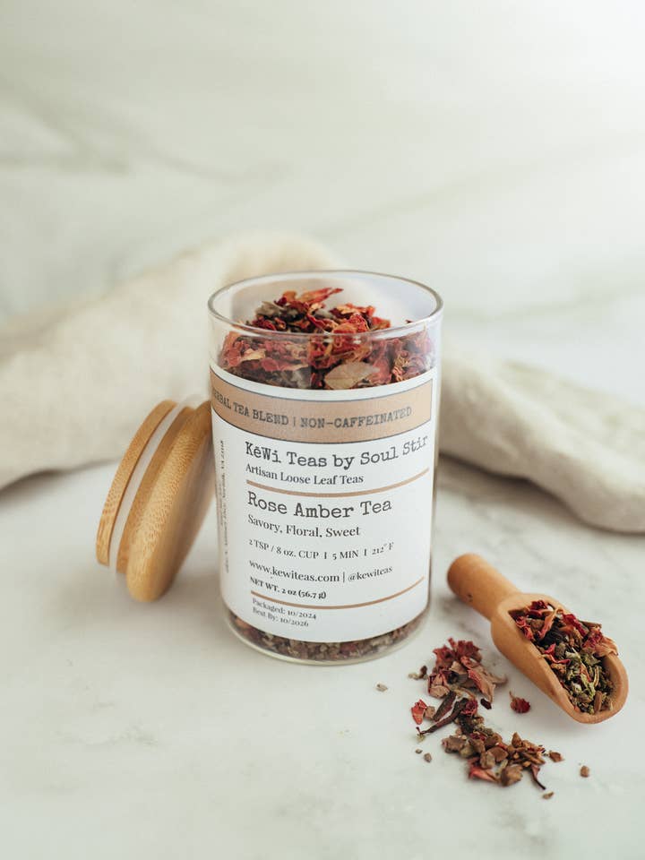 Rosbärnstenste | Ros-salvia örtte för wholesale av KēWi Teas by Soul Stir