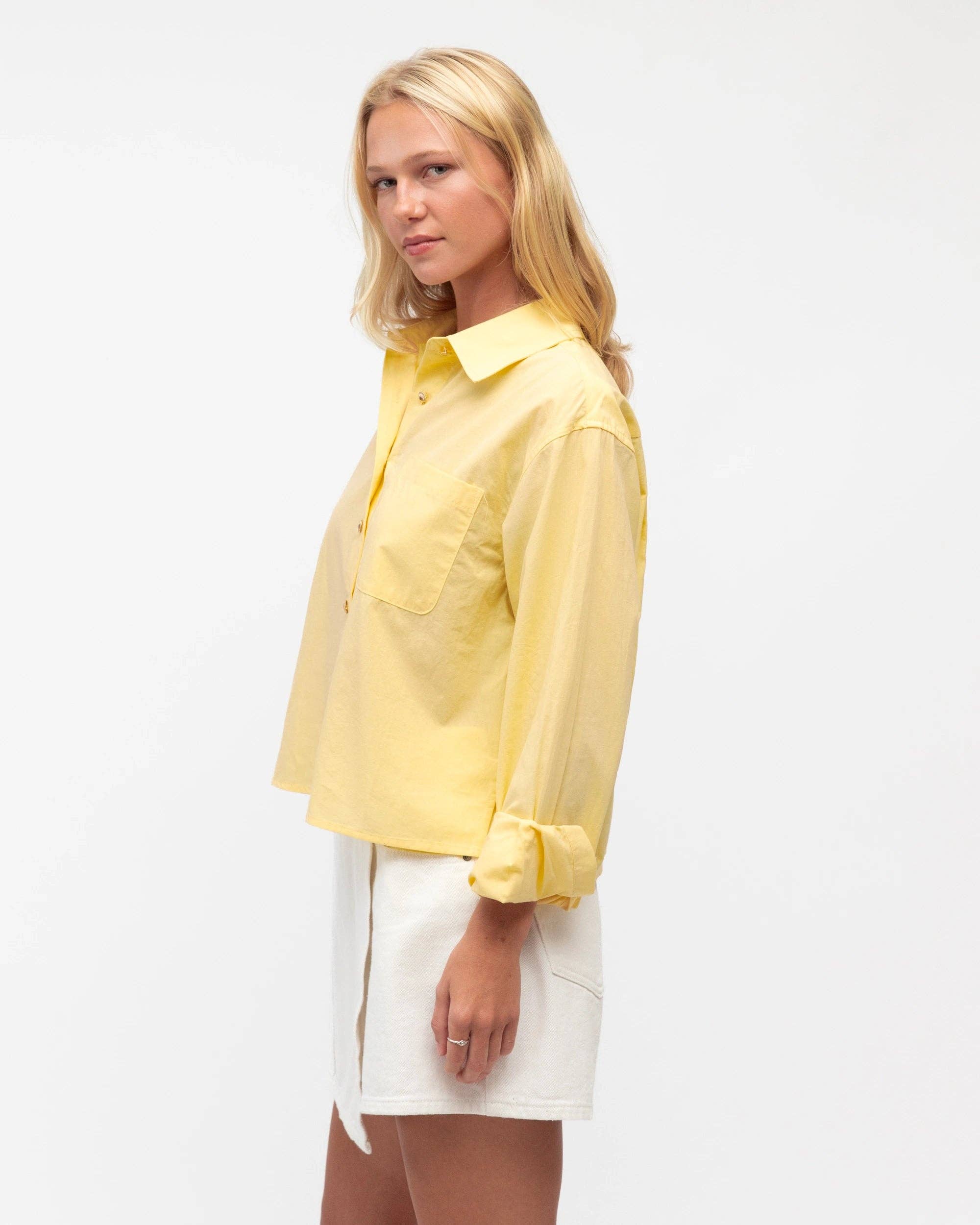 Global Fashion House - Wholesale Button Down Shirt - Women's - BOXY SILHOUETTE SHIRT4