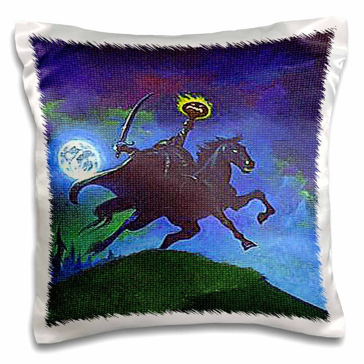 3dRose, Cavalier sans tête dessin animé (texturé), Taie d'oreiller pour la vente par 3dRose