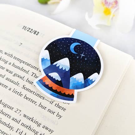 Magnetic Bookmark - Snow Globe bookmark - Celestial bookmark for wholesale by Aphrodite Bookclub