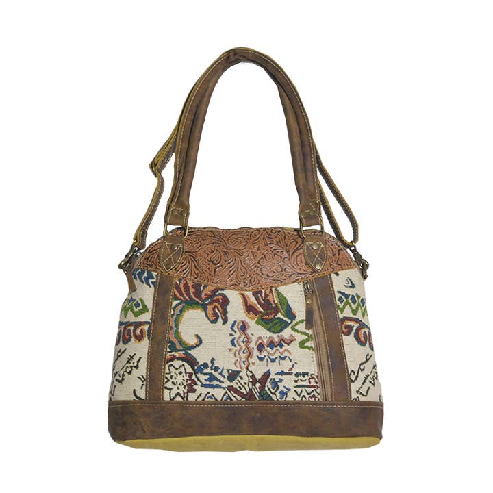 Canvas & Leather Wander Women’s Messenger Bag | Upcycled for wholesale by Hopofly Bags