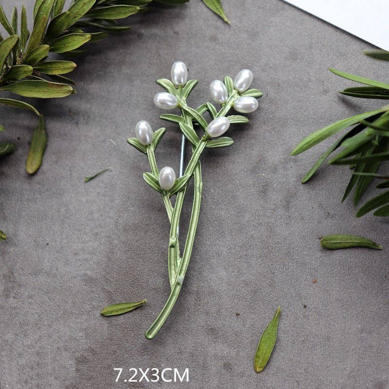 Tourtiwi - Wholesale Brooch - Lily Of the Valley Brooch, Botanical Series Pin4