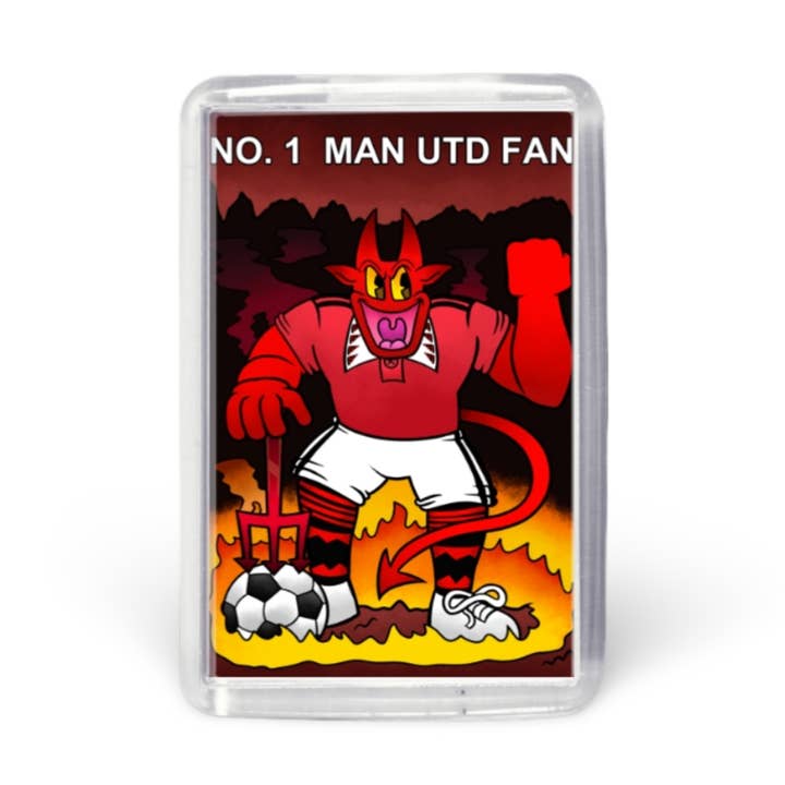 Fã nº 1 do Man Utd! Íman Acrílico para Frigorífico por atacado de Black Country Cards