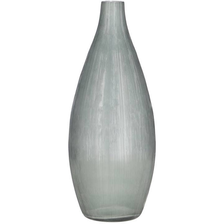 Glas Vase Foggia, D9,5cm, H20cm, Grau für den Großhandel von Vosteen
