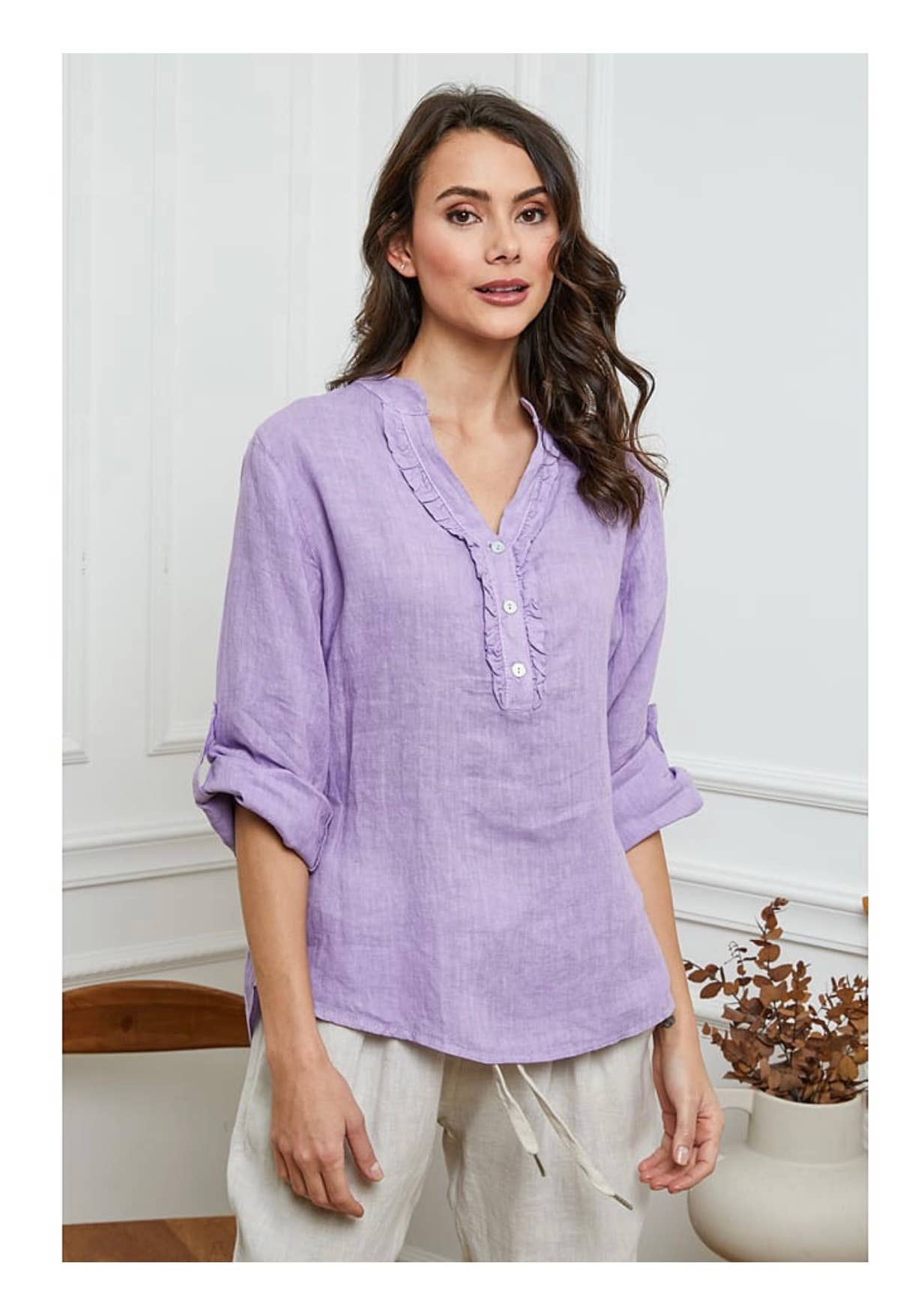 LÉA & LUC – wholesale Blus - Dam – Blus i 100 % linne REF. 664926