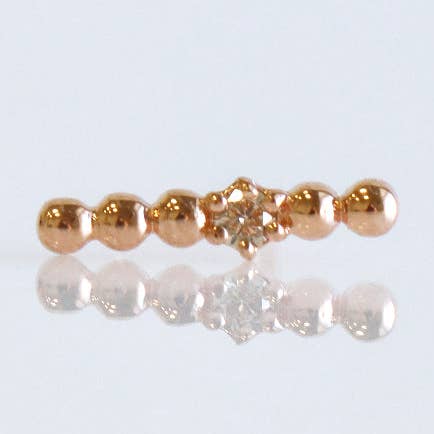 Pendiente con forma de barra de diamante con forma de punto, 14 kr para venta al por mayor de Vi Ling Designs