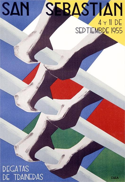 Found Image Press - Wholesale Art Print - Art Print FG-317 San Sebastian Rowing Regatta Poster