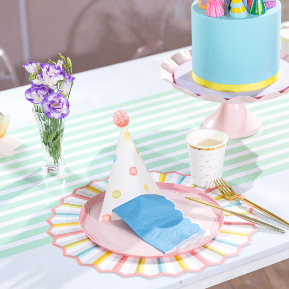 Gatherings by Curated Paperie - Wholesale Disposable Placemat - HB23-PL5- Burst of Color Fan Paper Placemat5