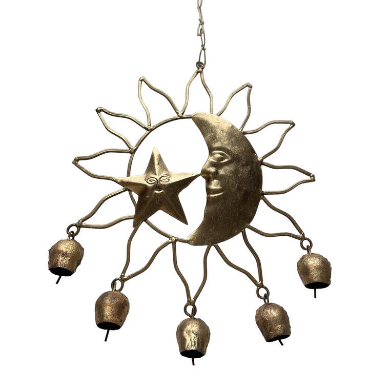 Carillon céleste Soleil Lune Étoile Vent pour la vente par Hopes Unlimited
