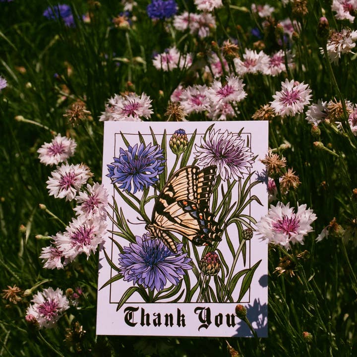 Mattea - Wholesale Thank you card - Thank You Butterfly Card1