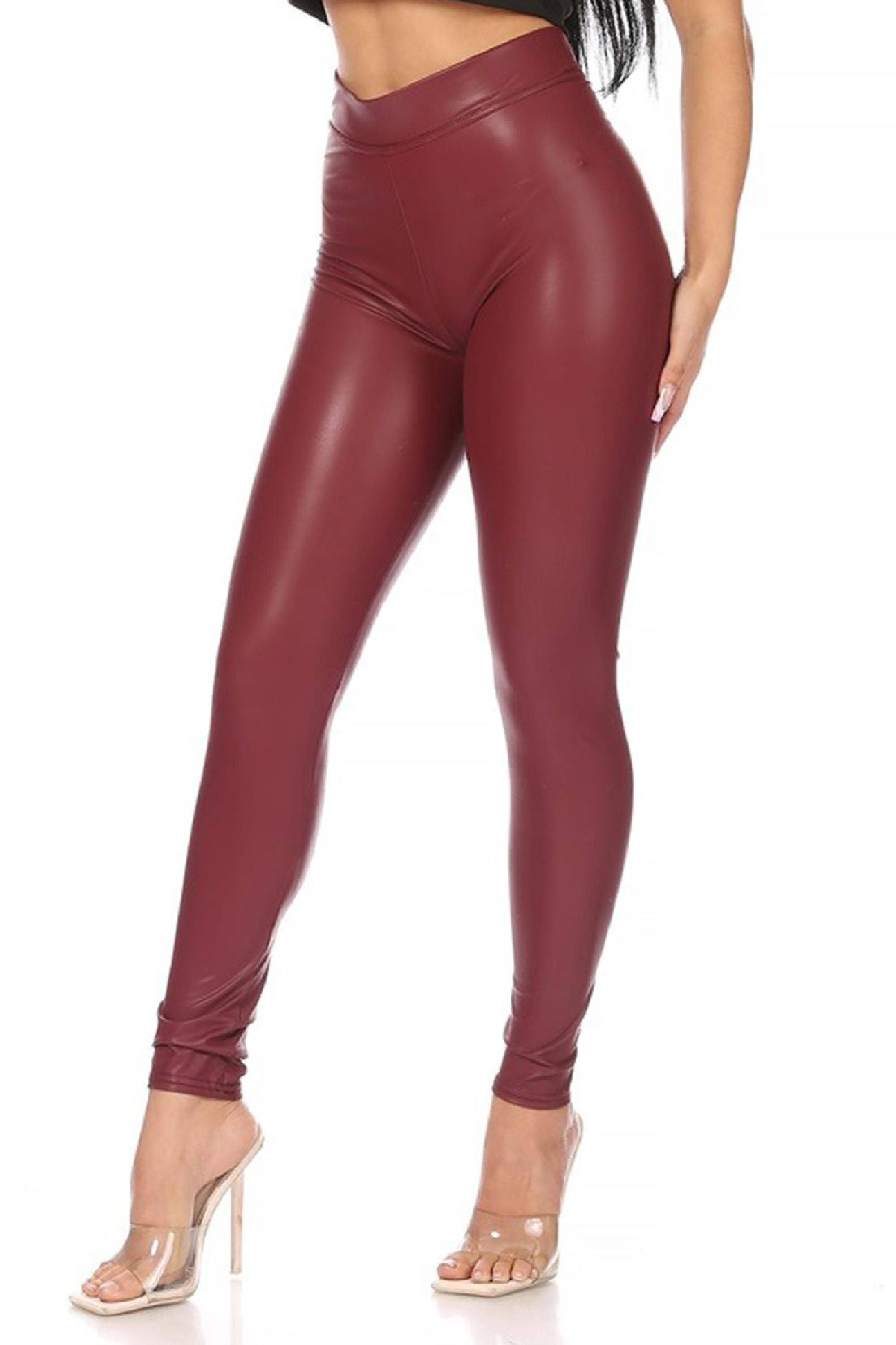 MOA COLLECTION – Leggings - Mulher por atacado – Leggings Faux Sólidas Femininas21