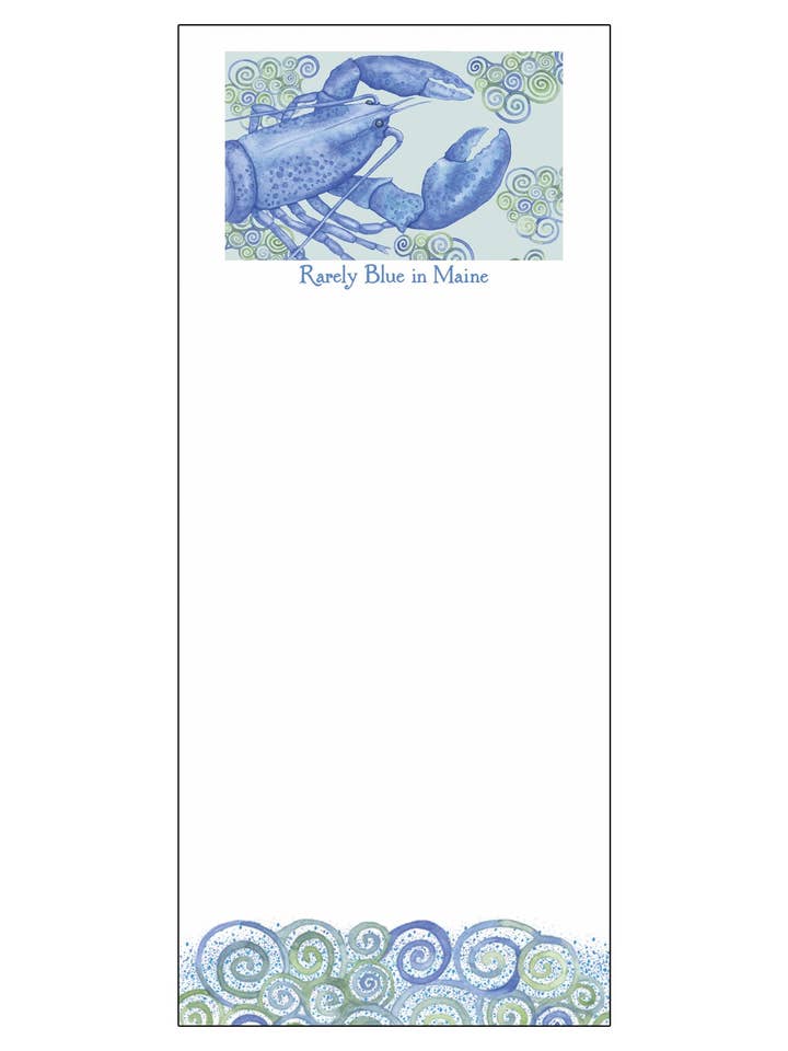 Blue Lobster Magnetic Notepad for wholesale by Firefly Sky Design