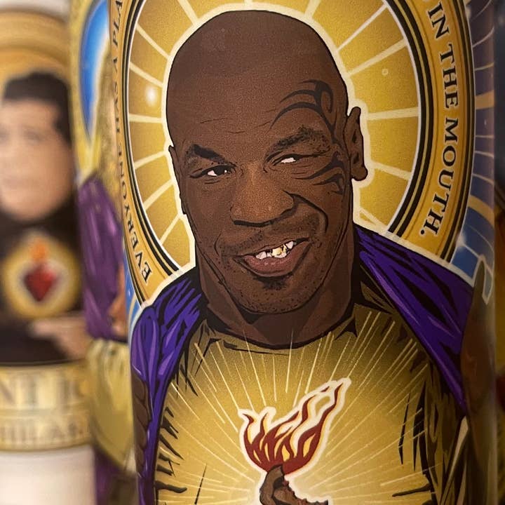 Saint Iron Mike The Undisputed Prayer Candle 🕯️ for wholesale by Cleaver And Blade