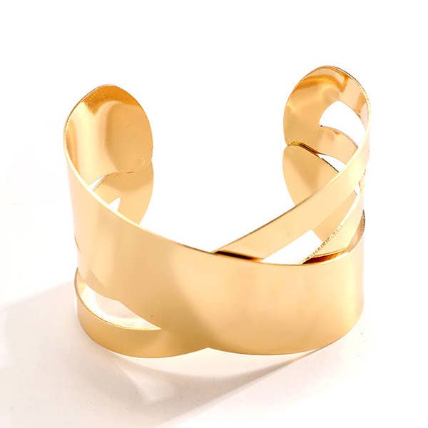 UZ Wholesale Store - Wholesale Manchet-armband - Geometrische Holle Effen Kleur Armband - 2,73" Diameter4