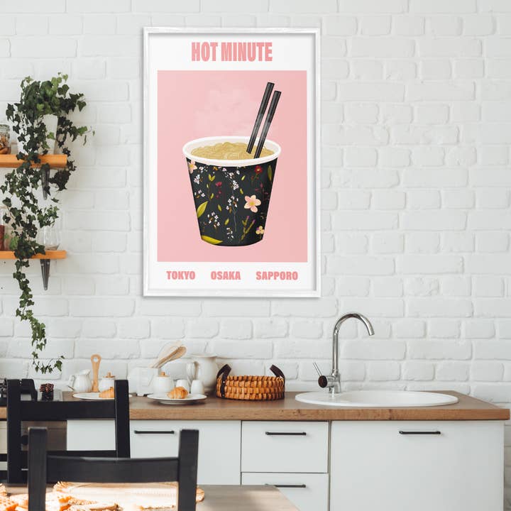 Stupell Industries - Wholesale Wall Sign - Hot Minute Cup of Noodles - Framed Wall Art6