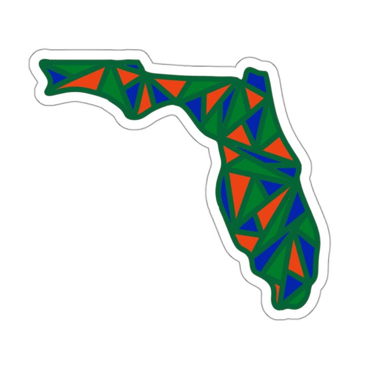 Geometric Gainesville Florida Sticker for wholesale by LivLearnLove