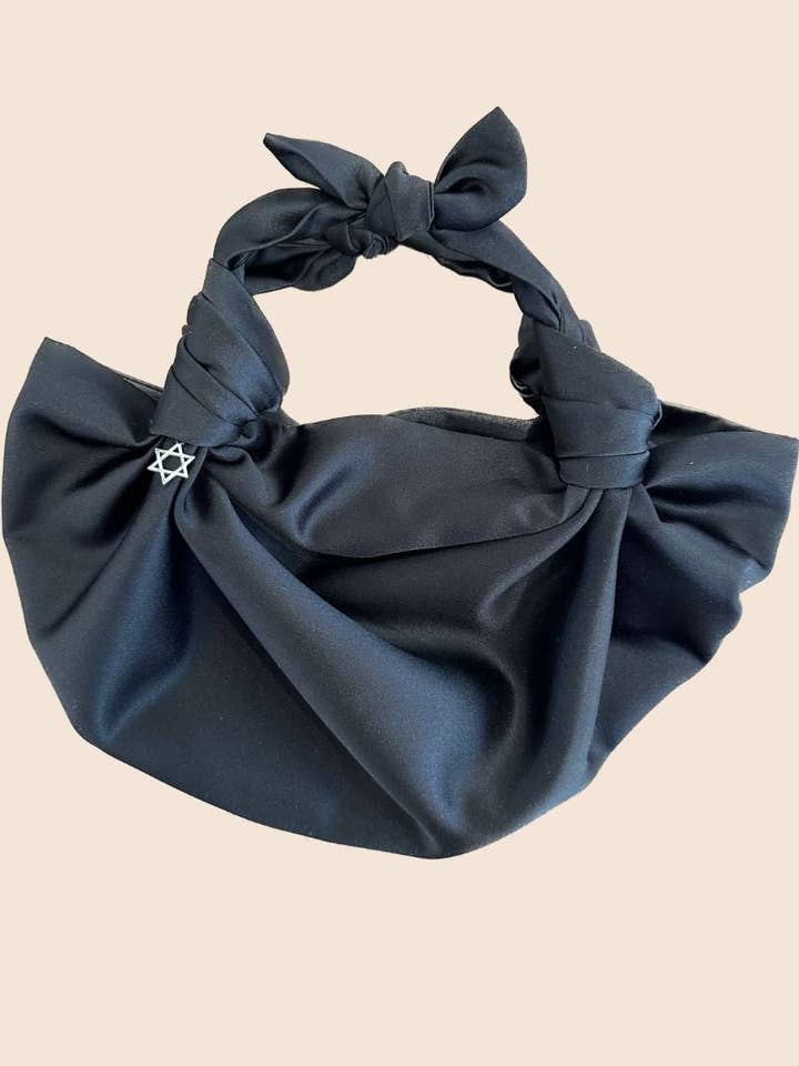 STAR OF DAVID CHARM - NLA SILK KNOT BAG for wholesale by NLA Collection