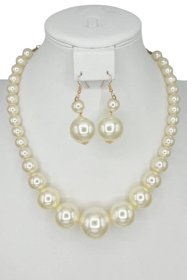 Andrea Bijoux – wholesale Smycken – Bead Pearl Halsband Set4