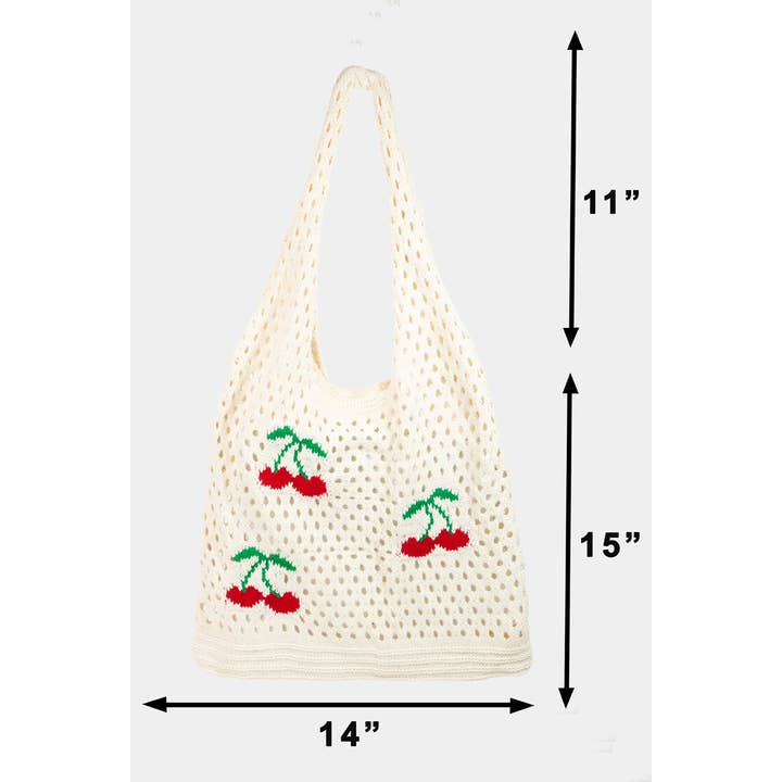 IV Cherry Print Net Shoulder Bag for wholesale on Faire4