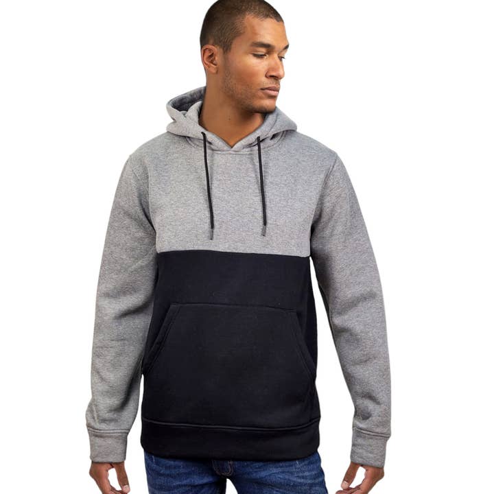Importation 1867 - Wholesale Hoodie - Men's - Color Block Long Sleeves Hoodie
